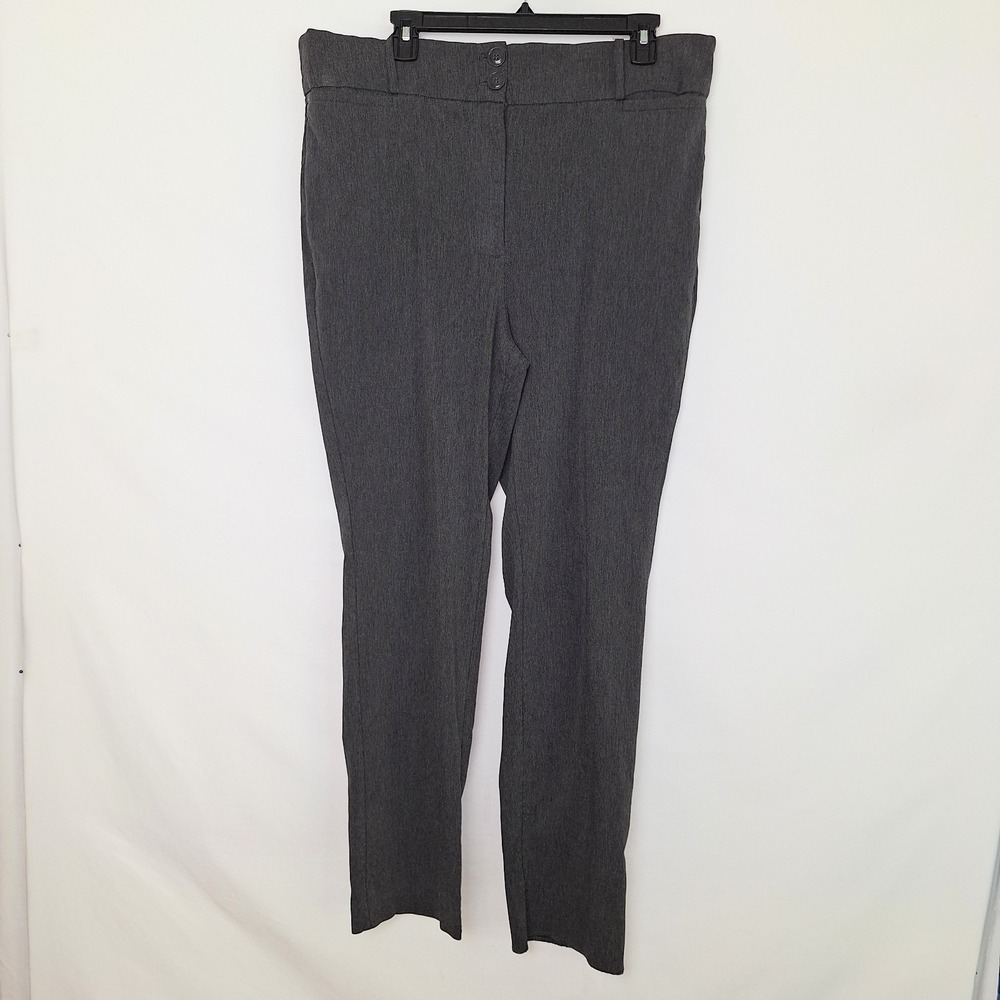 Lane‎ Bryant Gray Straight Leg Dress Pants Plus Size 18 Work Trousers